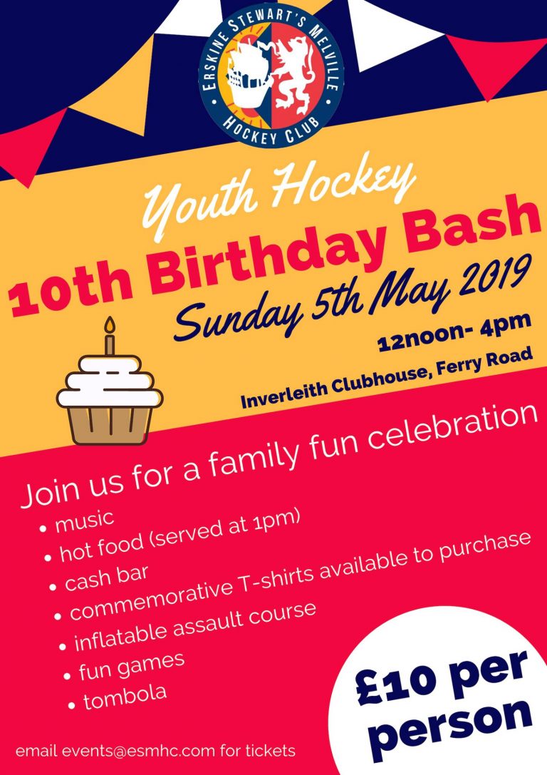 ESM Hockey Club's 10th Birthday Bash on Sunday 5 May 2019
