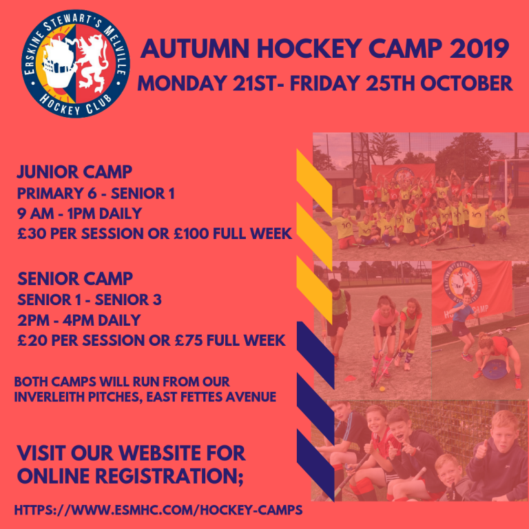 ESM Hockey Club Youth Hockey camps for Autumn 2019
